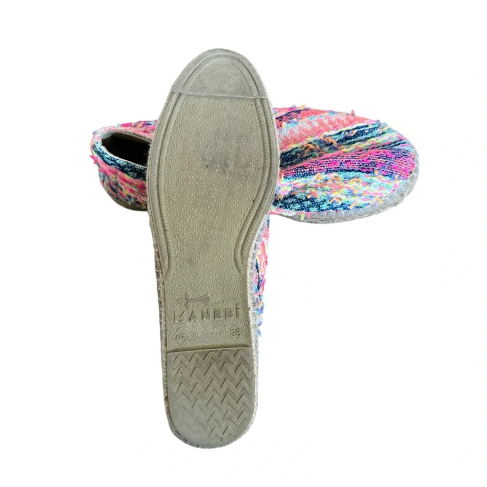 Manebi Platform Espadrilles Fluorescent Tweed